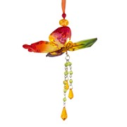 Zaer Ltd. International Pre-Order:Five Tone Assorted Hanging Acrylic Butterfly Ornaments w/Beaded Tassel ZR520716-SET View 2