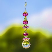 Zaer Ltd. International 8" Long Acrylic Crystal Ball Hanging Decorative Ornaments in 6 Assorted Colors ZR031913-2 View 3