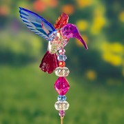 Zaer Ltd. International 22" Tall Five Tone Acrylic Hummingbird Pot Stakes in 6 Assorted Colors ZR203116 View 3