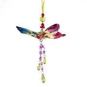 Zaer Ltd. International Pre-Order:Five Tone Assorted Hanging Acrylic Butterfly Ornaments w/Beaded Tassel ZR520716-SET View 3