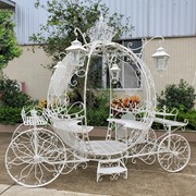 Zaer Ltd International Pre-Order: Large Round Cinderella Carriage in Antique White "The Luciana" ZR109201-AW View 3