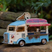 Zaer Ltd International Set of 6 Vintage Style Ice Cream & Coffee Trucks in Assorted Colors and Styles ZR107831-SET View 3