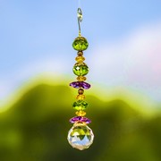 Zaer Ltd. International 8" Long Acrylic Crystal Ball Hanging Decorative Ornaments in 6 Assorted Colors ZR031913-2 View 4
