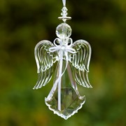 Zaer Ltd. International Hanging Clear Acrylic Angel Ornaments in 6 Assorted Styles ZR503715 View 4