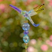 Zaer Ltd International 22" Tall Five Tone Acrylic Dragonfly Pot Stakes in 6 Assorted Color Variations ZR203216 View 4