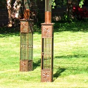 Zaer Ltd International Pre-Order: "Valiko" 14ft. Tall Round Iron Garden Gazebo in Antique Bronze ZR131407-BZ View 4