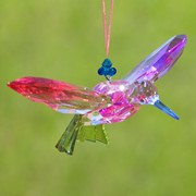Zaer Ltd International Five Tone Acrylic Hummingbird Ornament in 6 Assorted Color Variations ZR504316 View 5