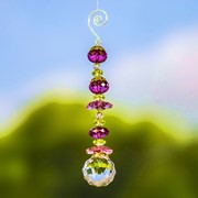 Zaer Ltd. International 8" Long Acrylic Crystal Ball Hanging Decorative Ornaments in 6 Assorted Colors ZR031913-2 View 6