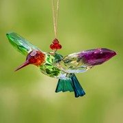 Zaer Ltd International Five Tone Acrylic Hummingbird Ornament in 6 Assorted Color Variations ZR504316 View 6