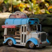 Zaer Ltd International Set of 6 Vintage Style Ice Cream & Coffee Trucks in Assorted Colors and Styles ZR107831-SET View 6