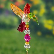 Zaer Ltd. International 22" Tall Five Tone Acrylic Hummingbird Pot Stakes in 6 Assorted Colors ZR203116 View 7