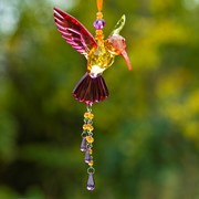 Zaer Ltd. International Pre-Order: Five Tone Acrylic Hummingbird Ornaments w/Tassels in 6 Asst. Colors ZR520516 View 7
