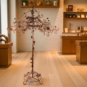 Zaer Ltd International 67" Tall Medium Standing Iron Rose Tree Display in Antique Bronze "Stephania" ZR707030-BZ