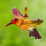 ZAER Ltd International Five Tone Acrylic Hanging Hummingbird Ornament ZR504316-OSH