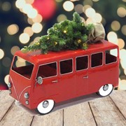 Zaer Ltd International 1970's Inspired Christmas Tree Bus with Glossy Red Finish ZR801355-RD