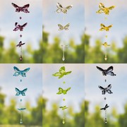 Zaer Ltd International Three Piece Acrylic Butterfly Chain Ornaments in 6 Assorted Colors ZR508112