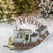 Zaer Ltd International 36" Long Galvanized Christmas Train "HO HO HO" ZR150862