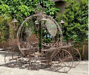 Zaer Ltd International Pre-Order: Large Round Cinderella Carriage in Antique Bronze "The Luciana" ZR109201-BZ