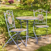 Zaer Ltd International Pre-Order: "New Orleans" Mosaic Bistro Set ZR850256-7
