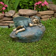 Zaer Ltd. International Pre-Order: 20" Tall Sleeping Fairy Magnesium Garden Statue "Ivy" ZR339217