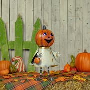 Zaer Ltd International "Alexie" Jack-O-Lantern Ghost Halloween Figurine with LED Lights ZR195971