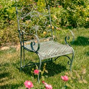 Zaer Ltd International "Gaia" Iron Garden Armchair in Verdi Green ZR180493-VG
