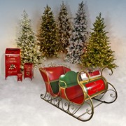 Zaer Ltd. International 9ft. Long Large Iron Classic Christmas Sleigh "Philadelphia II" ZR140300