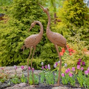 Zaer Ltd International Set of 2 Large Rustic Whooping Cranes ZR120028-RS