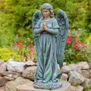 Zaer Ltd International 36" Tall Praying Magnesium Angel Statue in Antique Bronze "Gabriella" ZR252316-BZ