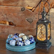 Zaer Ltd International Set of 12 Assorted 3" Ceramic Sailor Balls "Okinawa" - Blue Tones ZR088202