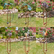 Zaer Ltd International Set/6 Assorted Bird Metal Rocking Stakes ZR120200-SET