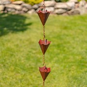 Zaer Ltd. International 78" Long Iron Umbrella Rain Chain in Antique Rust ZR156140-AR