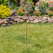 Zaer Ltd International 63.25" Tall Metal "Welcome" Garden Stake with Cockatoo & Flower Bells ZR235188