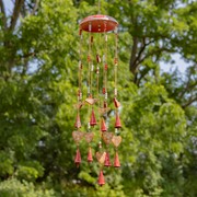 Zaer Ltd International Set of 6 Assorted Wood & Metal Hanging Wind Chimes with Dangling Accents LS016846-SET