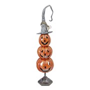Zaer Ltd International 32.75" Tall Metal Jack-O-Lantern Totem Tower Halloween Decoration ZR909077