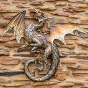 Zaer Ltd. International 33" Tall Metal Serpentine Dragon Wall Decoration "Longwei" ZR240623