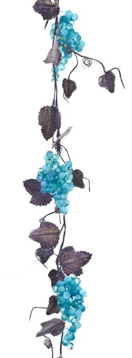 Zaer Ltd International 42 in. Crystal Grape Garland in Dark Blue ZR111808-4