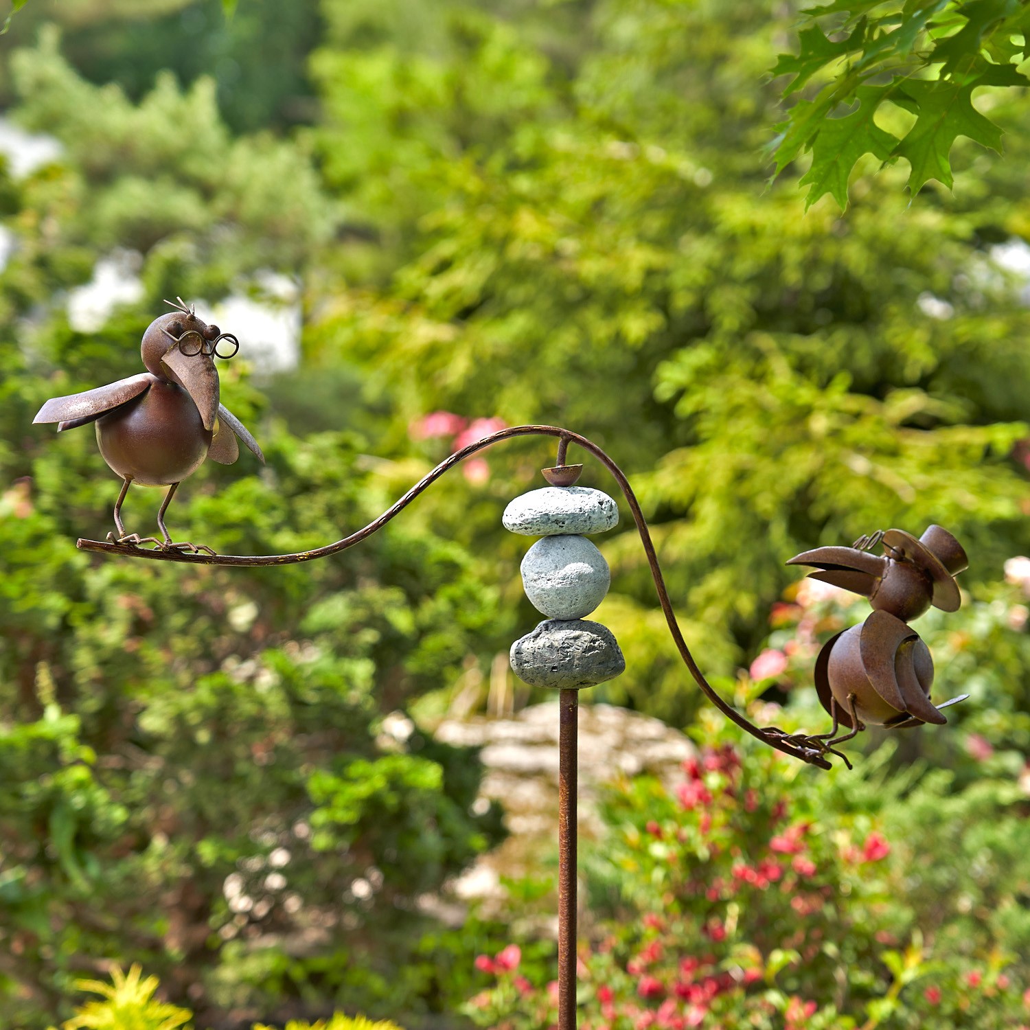 Zaer Ltd. International Set of 6 Assorted Animal Rusty Balance Garden Stakes ZR687504-SET