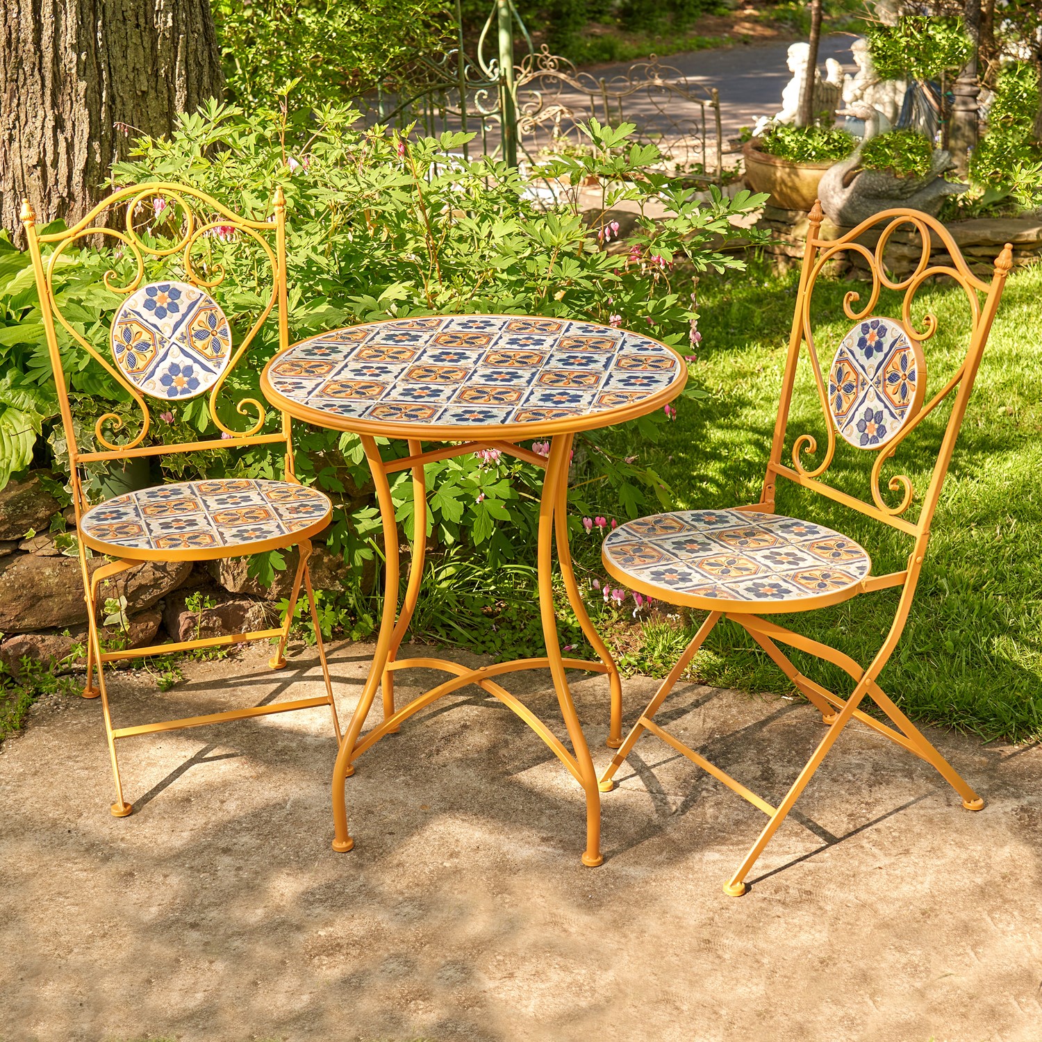 Zaer Ltd International "Santa Fe" Mosaic Bistro Set ZR850240-1