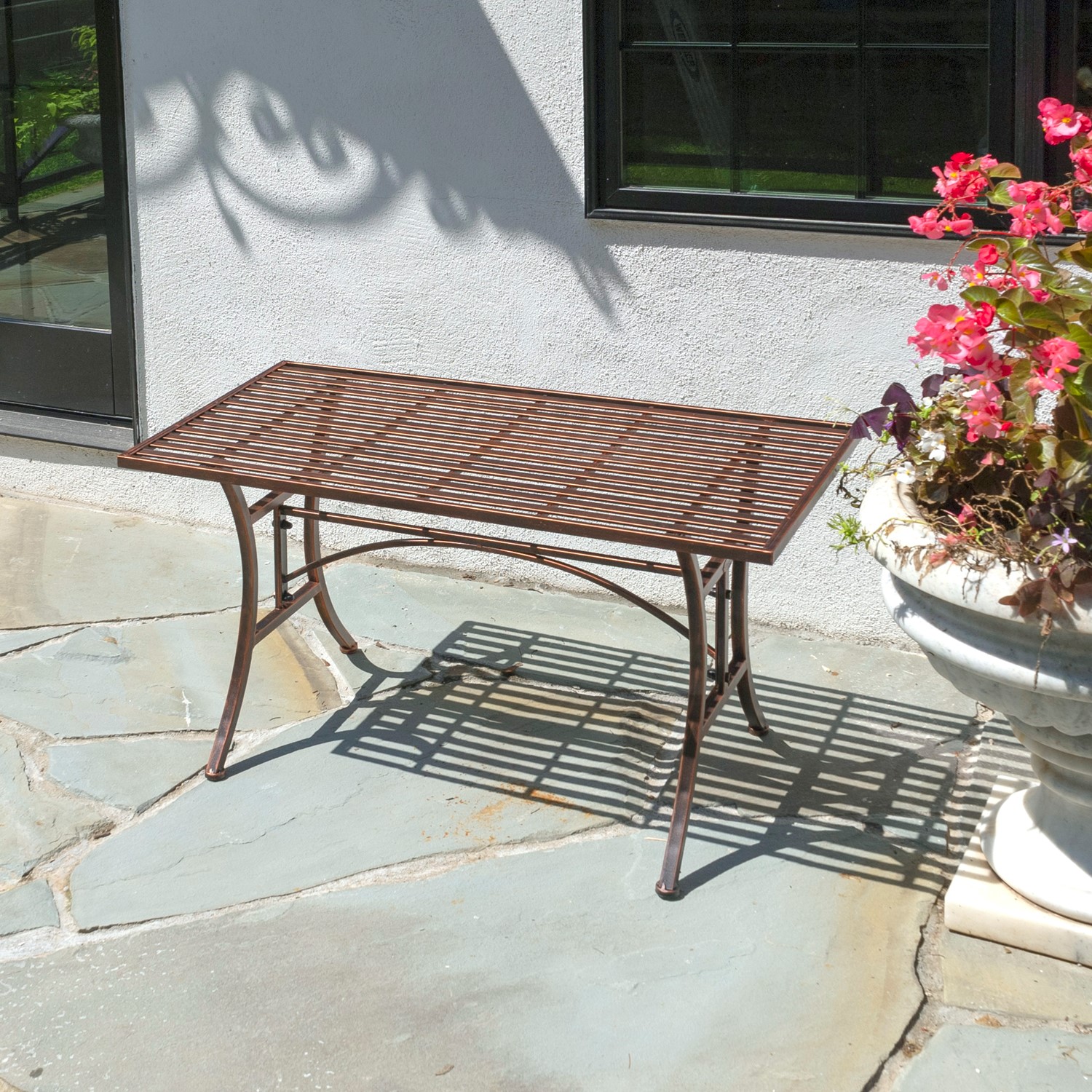 Bronze garden table cheap