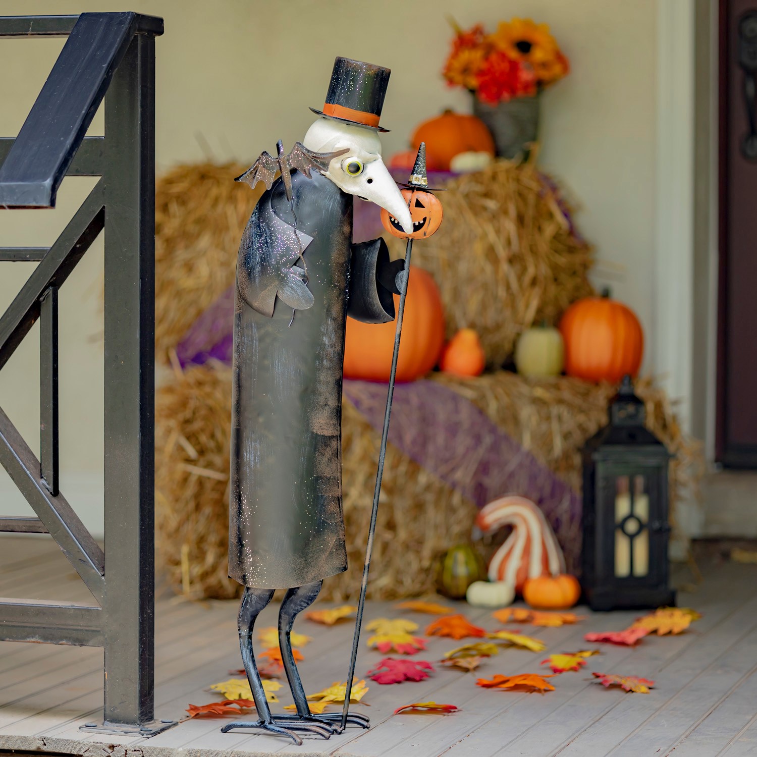 Zaer Ltd. International Pre-Order: 34.25" Tall Iron Vulture Halloween Figurine "John Travulture" ZR196219