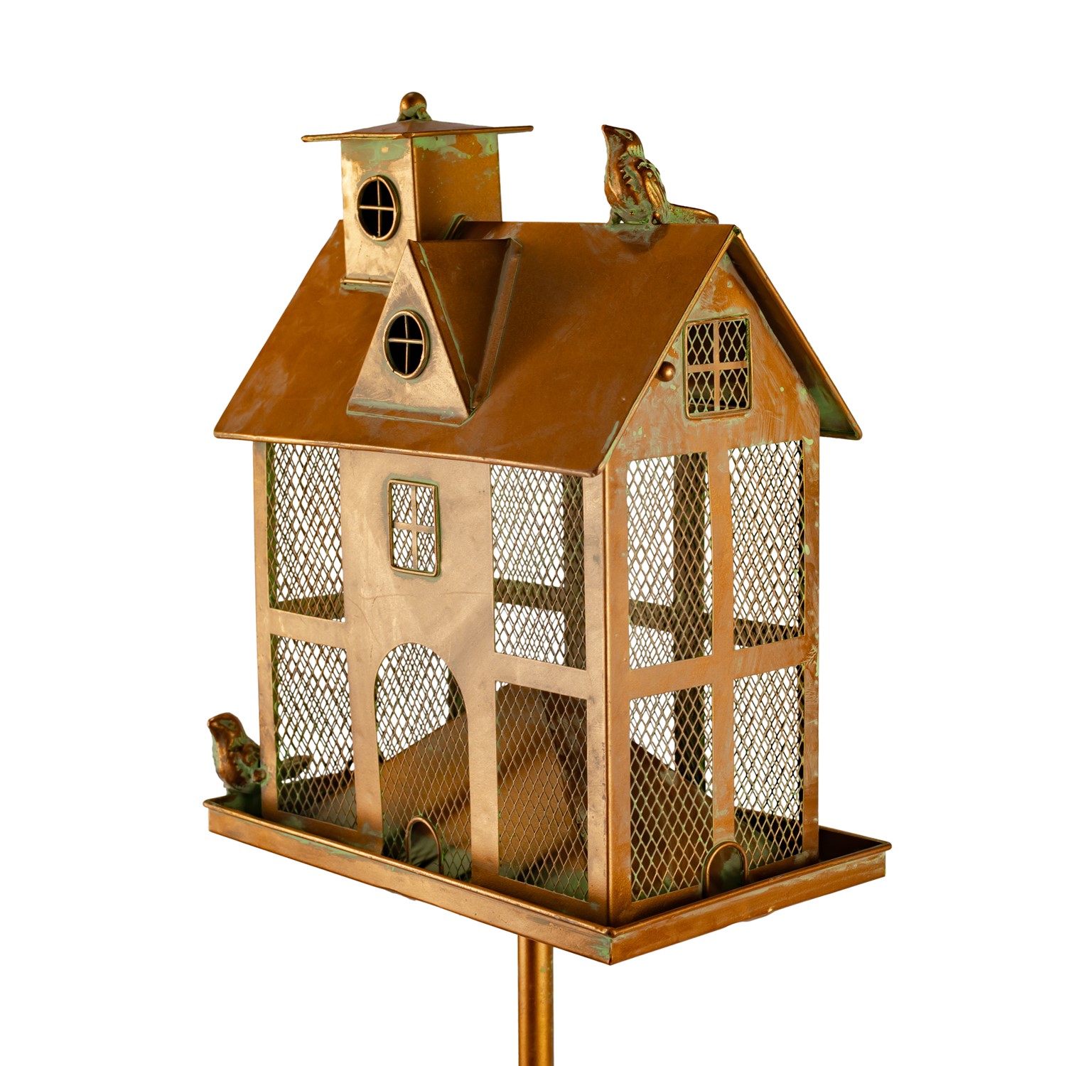 Zaer Ltd International 85" Tall Colonial Home Iron Birdfeeder Stake "Ivyland" ZR235259