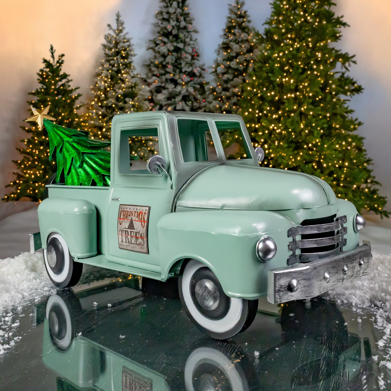 Zaer Ltd International Small Multi-Seasonal Iron Pickup Truck in Soft Green ZR160818-GR