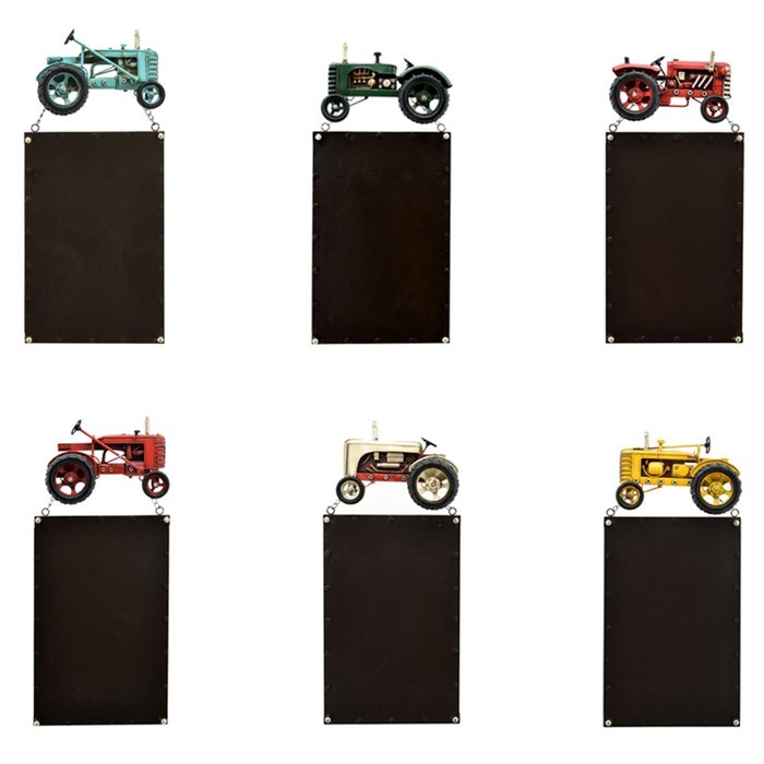 Zaer Ltd International Set of 6 Iron Tractor Hanging Magnetic Note Boards VA170001