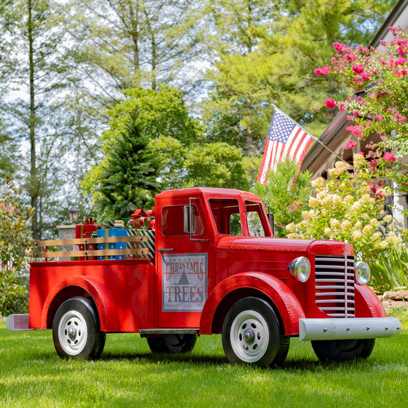 Zaer Ltd. International Large Iron Red "Charleston" Truck with LED Lights ZR208171-RD