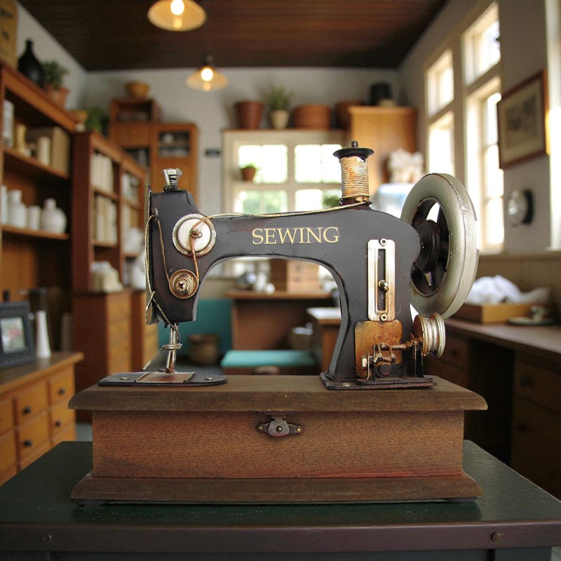 Vintage Style 1920's Decorative Sewing Machine Box