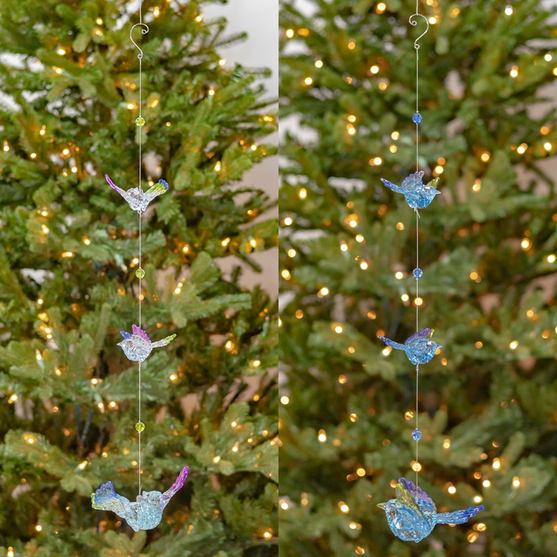 Zaer Ltd. International 22.5" L. Three Piece Five-Tone Acrylic Blue Jay Chain Ornament in 2 Asst Colors ZR908311
