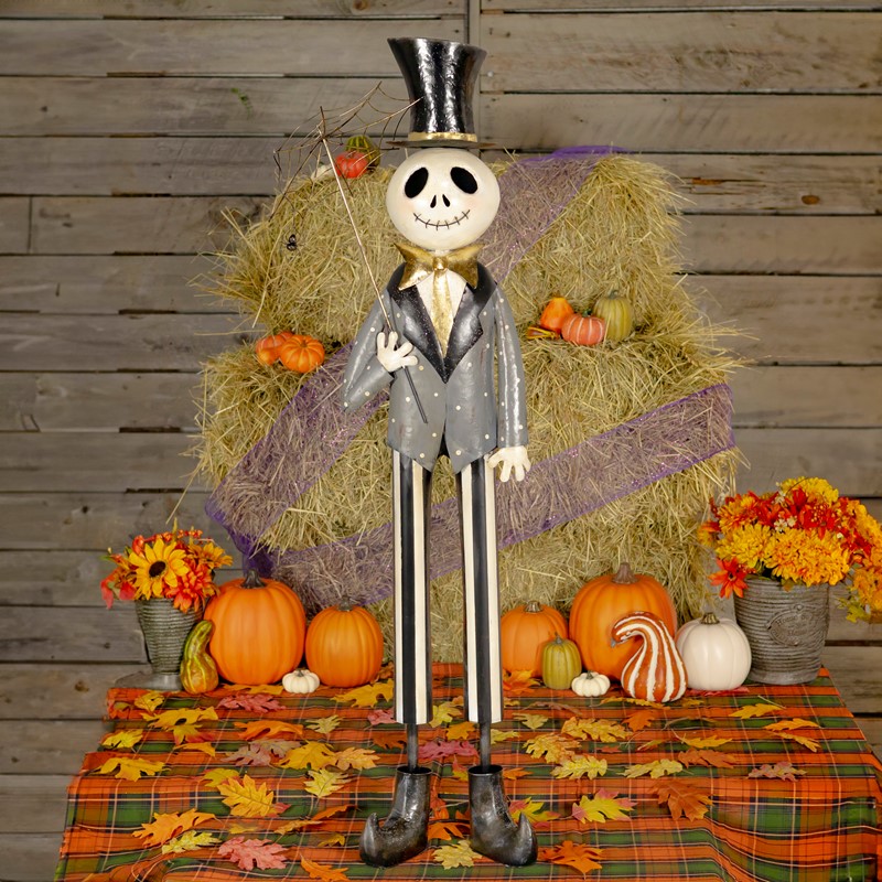 Zaer Ltd International Pre-Order: 54.25" Tall Old School Dapper Skeleton Man "Mr. Bones" ZR196173