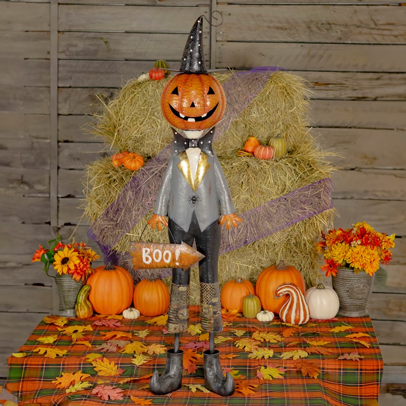 Zaer Ltd International Pre-Order: 56.5" Tall Jack-O-Lantern Gentleman "Jack Arachnid" ZR196174