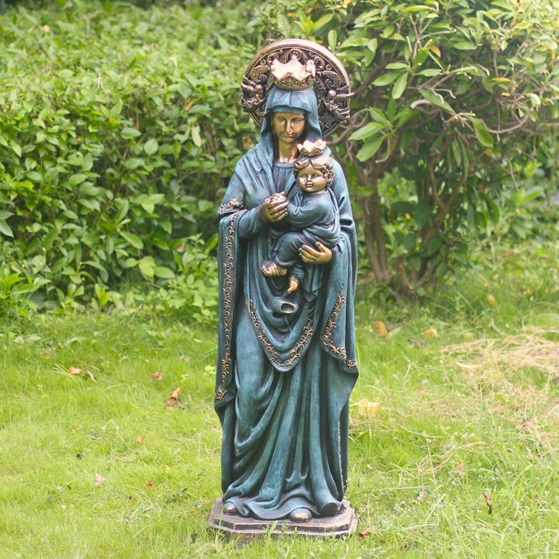 Zaer Ltd International Pre-Order: "Our Lady of Perpetual Help" Magnesium Garden Statue in Bronze ZR540016-BZ